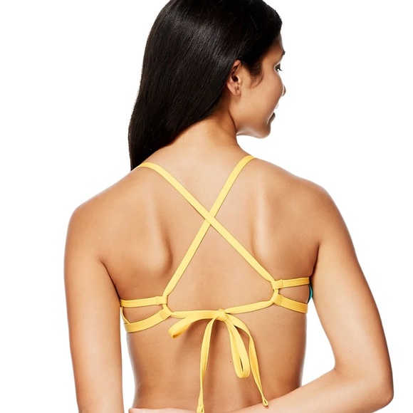 Speedo Women's Color Blocked Keyhole Tie Back Bikini Top. Sz. M. #313 - Picture 3 of 10